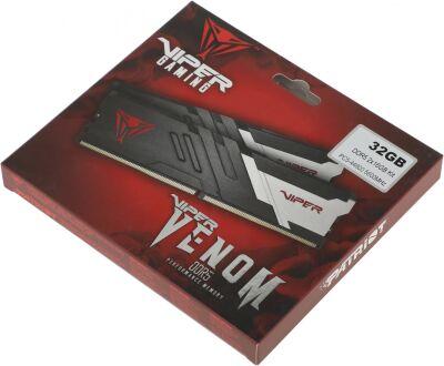 ������ DDR5 2x16Gb 5600MHz Patriot PVV532G560C36K Viper Venom RTL Gaming PC5-44800 CL36 DIMM 288-pin 1.25� � ���������� Ret