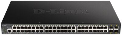 ���������� D-Link DGS-1250-52XMP/RU/A1A (L2+) 48x1����/� 4SFP+ 48PoE 370W �����������