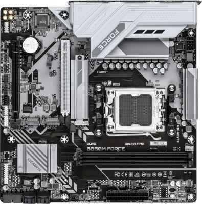 ����������� ����� Gigabyte B850M FORCE Socket AM5 AMD B850 2xDDR5 mATX AC`97 8ch(7.1) 2.5Gg RAID+HDMI+DP
