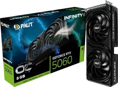 ���������� Palit PCI-E 5.0 PA-RTX5060 INFINITY 2 OC V1 NVIDIA GeForce RTX 5060 8Gb 128bit GDDR7 2280/28000 HDMIx1 DPx3 HDCP Ret