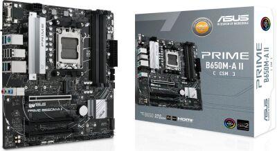 ����������� ����� Asus PRIME B650M-A II-CSM Socket AM5 AMD B650 4xDDR5 mATX AC`97 8ch(7.1) 2.5Gg RAID+VGA+HDMI+DP