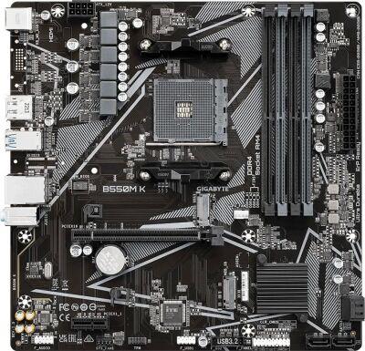 ����������� ����� Gigabyte B550M K Soc-AM4 AMD B550 4xDDR4 mATX AC`97 8ch(7.1) GbLAN RAID+HDMI+DP