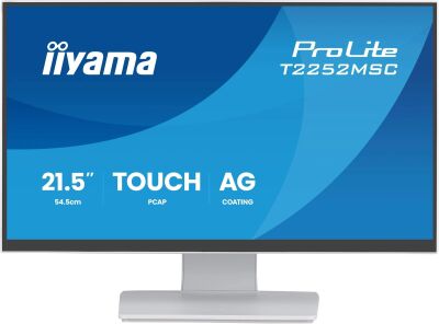 ������� Iiyama 21.5" ProLite T2252MSC-W2AG ����� IPS LED 5ms 16:9 HDMI M/M ������� 250cd 178��/178�� 1920x1080 60Hz DP FHD USB Touch 4.5��