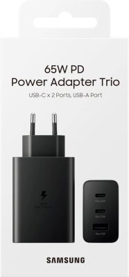 ������� ���./����. Samsung EP-T6530 65W 3A (PD) USB/2xUSB Type-C ��� Samsung ������ (EP-T6530NBEGEU)