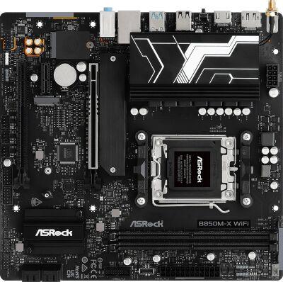 ����������� ����� Asrock B850M-X WIFI R2.0 Socket AM5 AMD B850 2xDDR5 mATX AC`97 8ch(7.1) 2.5Gg RAID+HDMI+DP