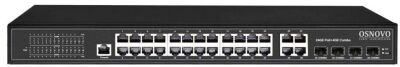 ���������� Osnovo SW-8244/L(400W) (L2+) 28x1����/� 4x�����(1000BASE-T/SFP) 24PoE+ 400W �����������
