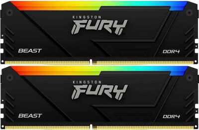 ������ DDR4 2x8GB 3200MHz Kingston KF432C16BB2AK2/16 Fury Beast RGB RTL Gaming PC4-25600 CL16 DIMM 288-pin 1.35� kit dual rank � ���������� Ret