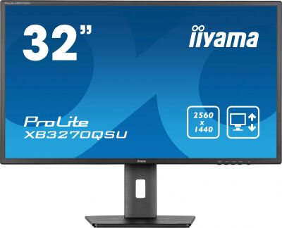 ������� Iiyama 31.5" ProLite XB3270QSU-B1 ������ IPS 16:9 HDMI M/M ������� HAS Piv 250cd 178��/178�� 2560x1440 100Hz DP 2K USB 8.6��