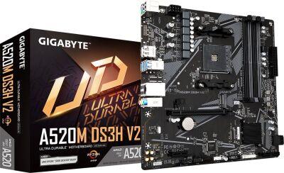 ����������� ����� Gigabyte A520M DS3H V2 Soc-AM4 AMD A520 4xDDR4 mATX AC`97 8ch(7.1) GbLAN RAID+HDMI+DP