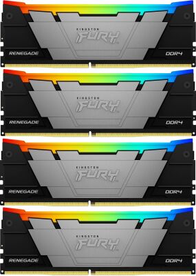 ������ DDR4 4x8GB 3200MHz Kingston KF432C16RB2AK4/32 Fury Renegade RGB RTL Gaming PC4-25600 CL16 DIMM 288-pin 1.35� dual rank � ���������� Ret