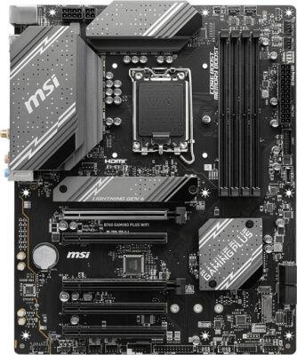 ����������� ����� MSI B760 GAMING PLUS WIFI Soc-1700 Intel B760 4xDDR5 ATX AC`97 8ch(7.1) 2.5Gg+HDMI+DP