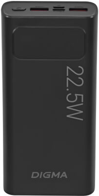��������� ����������� Digma DGPF20A 20000mAh QC3.0/PD3.0 22.5W 3A 2xUSB-A/USB-C ������ (DGPF20A22PBK)