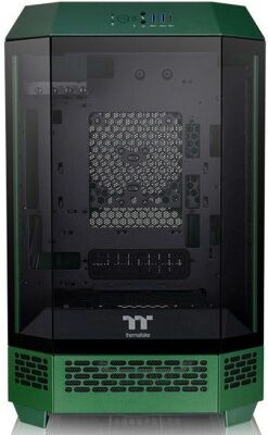 ������ Thermaltake The Tower 300 Racing Green ������� ��� �� mATX 8x120mm 6x140mm 2xUSB3.0 audio bott PSU