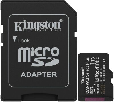���� ����� microSDXC 1TB Kingston SDCS3/1TB Canvas Select Plus V30 A1 + adapter