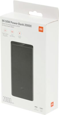��������� ����������� Xiaomi Mi Power Bank 3 20000mAh PD 50W 5A 2xUSB-A/USB-C ������ (BHR5121GL)