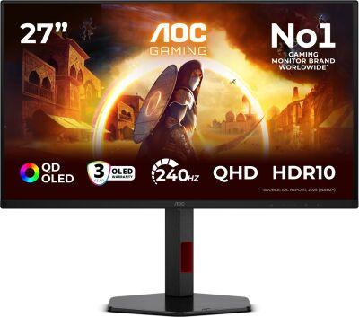 ������� AOC 27" Q27G4ZDR ������ QD OLED LED 16:9 HDMI ������� HAS Piv 400cd 178��/178�� 2560x1440 240Hz DP 2K USB 5.52��