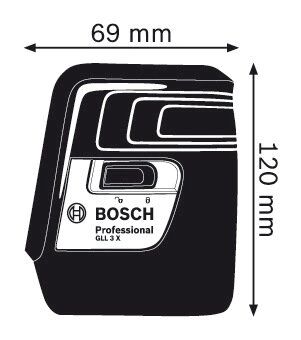 ������� ������. Bosch GLL 3 X Professional 2��.���. 635�� ��.���. ������� (0601063CJ0)