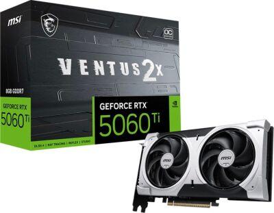 ���������� MSI PCI-E 5.0 RTX 5060 TI 8G VENTUS 2X OC PLUS NVIDIA GeForce RTX 5060TI 8Gb 128bit GDDR7 2617/28000 HDMIx1 DPx3 HDCP Ret