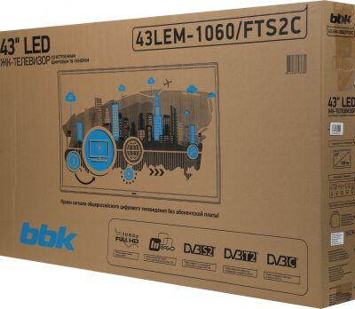 ��������� LED BBK 43" 43LEM-1060/FTS2C ������ FULL HD 50Hz DVB-T2 DVB-C DVB-S2 USB (RUS)
