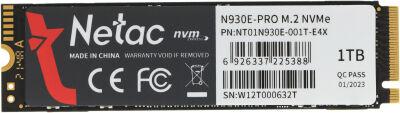���������� SSD Netac PCIe 3.0 x4 1TB NT01N930E-001T-E4X N930E Pro M.2 2280