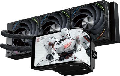 ������� �������� ���������� Thermalright Wonder Vision 360 Turbo ARGB Soc-AM5/AM4/1200/1700/1851 ������ 4-pin 44.7dB Al LCD Ret (W-VISION-TURBO-360-BL-ARGB)