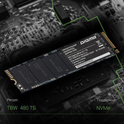 ���������� SSD Digma PCIe 3.0 x4 1TB DGSM3001TS33T Mega S3 M.2 2280