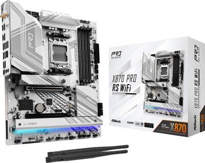 ����������� ����� Asrock X870 PRO RS WIFI Socket AM5 AMD X870 4xDDR5 ATX AC`97 8ch(7.1) 2.5Gg RAID+HDMI