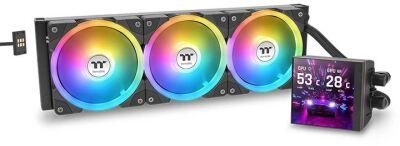 ������� �������� ���������� Thermaltake MAGFloe 360 Ultra ARGB Soc-AM5/AM4/1200/1700/1851 ������ 4-pin 30.6-32.5dB Al LCD 355W Ret (CL-W432-PL12SW-A)