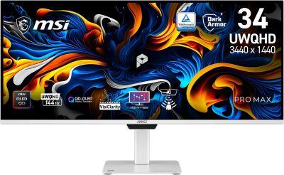 ������� MSI 34" Max 341QPXW14G ����� QD OLED LED 21:9 HDMI M/M ����������� HAS Piv 250cd 178��/178�� 3440x1440 144Hz FreeSync Premium Pro DP UW USB 8.9��