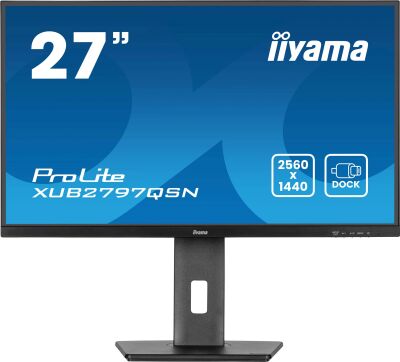 ������� Iiyama 27" ProLite XUB2797QSN-B2 ������ IPS LED 16:9 HDMI M/M ������� HAS Piv 1300:1 300cd 178��/178�� 2560x1440 100Hz DP Quad HD 2K (1440p) USB 6.1��