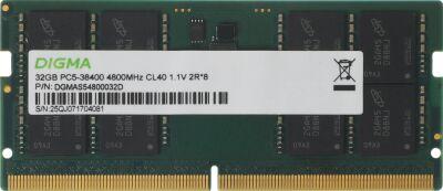 ������ DDR5 32GB 4800MHz Digma DGMAS54800032D RTL PC5-38400 CL40 SO-DIMM 262-pin 1.1� dual rank Ret