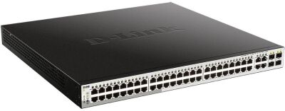 ���������� D-Link DGS-1210-52MP/F DGS-1210-52MP/F4A (L2) 48x1����/� 4x�����(1000BASE-T/SFP) 4SFP 48PoE 370W �������������