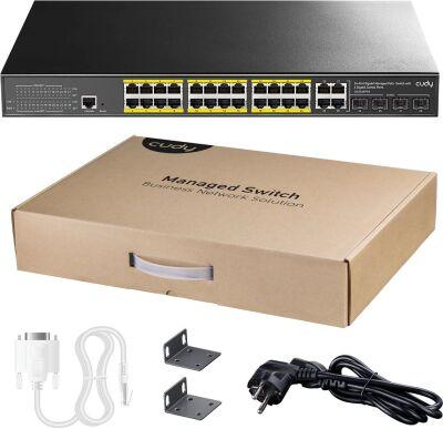 ���������� Cudy GS2028PS4-400W (L2) 28x1����/� 4x�����(1000BASE-T/SFP) 24PoE 400W �����������