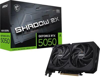 ���������� MSI PCI-E 5.0 RTX 5050 8G SHADOW 2X OC NVIDIA GeForce RTX 5050 8Gb 128bit GDDR6 2602/20000 HDMIx1 DPx3 HDCP Ret