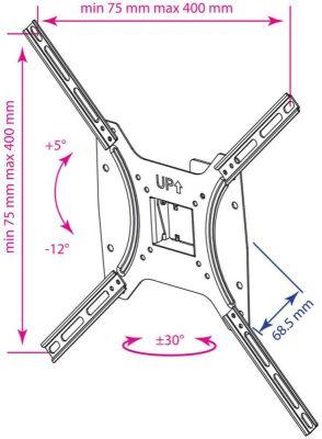 ��������� ��� ���������� Kromax OPTIMA-402 ������ 15"-55" ����.25�� ��������� ������� � ������