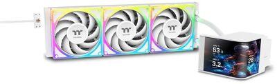������� �������� ���������� Thermaltake MAGCurve 360 Ultra Snow ARGB Soc-AM5/AM4/1200/1700/1851 ����� 4-pin 32.8-35.1dB Al LCD Ret (CL-W454- PL12SW-A)