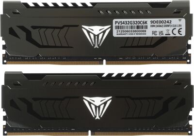 ������ DDR4 2x16Gb 3200MHz Patriot PVS432G320C6K Viper Steel RTL Gaming PC4-25600 CL16 DIMM 288-pin 1.35� dual rank � ���������� Ret