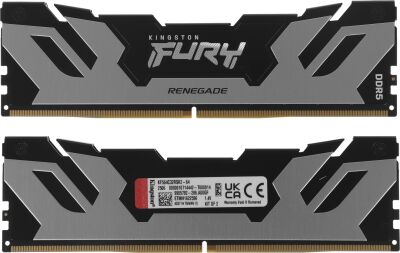 ������ DDR5 2x32GB 6400MHz Kingston KF564C32RSK2-64 Fury Renegade Silver XMP RTL Gaming PC5-51200 CL32 DIMM 288-pin 1.4� kit dual rank � ���������� Ret
