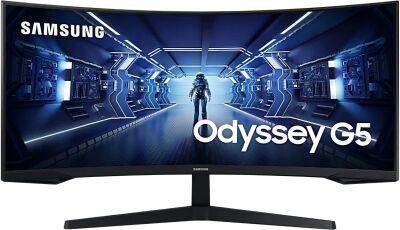 ������� Samsung 34" Odyssey G5 C34G55TWWI ������ VA LED 1ms 21:9 HDMI ������� 250cd 178��/178�� 3440x1440 165Hz DP UW 5.6��
