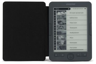 ����������� ����� Digma X1 6" E-ink HD Pearl 1024x758 Touch Screen 600MHz/4Gb/microSDHC/��������� ������� �����-�����