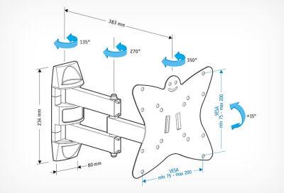 ��������� ��� ���������� Holder LCDS-5038 �������� 20"-37" ����.30�� ��������� ������� � ������