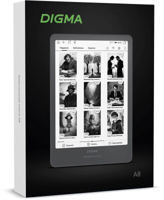 ����������� ����� Digma A8 7.8" E-ink HD Carta 1873x1404 Touch Screen 1.8Ghz 3072/32Gb/SD/microSDHC/��������� ������� �����-�����