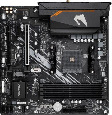 ����������� ����� Gigabyte B550M AORUS ELITE AX Soc-AM4 AMD B550 4xDDR4 mATX AC`97 8ch(7.1) GbLAN RAID+DVI+HDMI