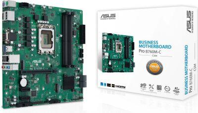 ����������� ����� Asus PRO B760M-C-CSM Soc-1700 Intel B760 4xDDR5 mATX AC`97 8ch(7.1) GbLAN RAID+VGA+HDMI+DP