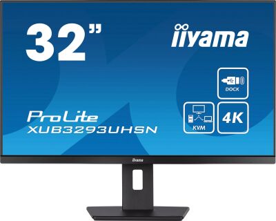 ������� Iiyama 31.5" XUB3293UHSN-B5 ������ IPS LED 16:9 HDMI M/M ������� HAS Piv 350cd 178��/178�� 3840x2160 60Hz DP 4K USB 9.9��