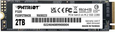 ���������� SSD Patriot PCIe 3.0 x4 2TB P320P2TBM28 P320 M.2 2280