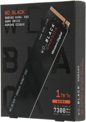 ���������� SSD WD PCIe 4.0 x4 1TB WDS100T2X0E Black SN850X M.2 2280