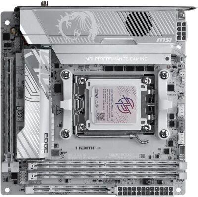 ����������� ����� MSI MPG X870I EDGE TI EVO WIFI Socket AM5 AMD X870E 2xDDR5 mini-ITX AC`97 8ch(7.1) 5Gigabit RAID+HDMI