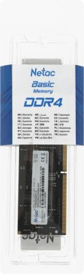 ������ DDR4 16Gb 2666MHz Netac NTBSD4N26SP-16 Basic RTL PC4-21300 CL19 SO-DIMM 260-pin 1.2� single rank Ret
