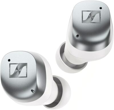 ��������� ��������������� Sennheiser Momentum True Wireless 4 �����������/����� ������������ bluetooth � ����� �������� (700366 MTW4 WHITE SILVER)